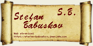 Stefan Babuškov vizit kartica